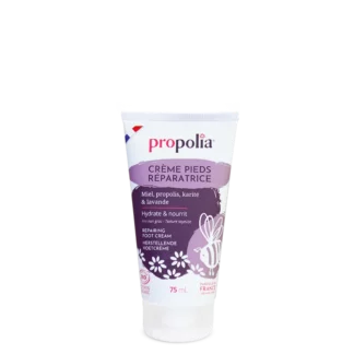 Crème pieds réparatrice certifiée Bio Miel, Propolis, Karité & Lavande